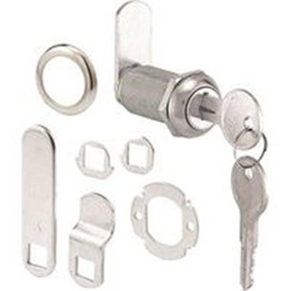 Prime-Line Prime Line Products 0528398 Prime-Line Drawer & Cabinet Lock; Keyed Alike; Stainless Steel - Chrome Plated 528398